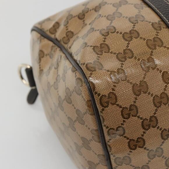 GUCCI GG Crystal Boston Bag Coated Canvas Outlet Beige Gold - Picture 11 of 16